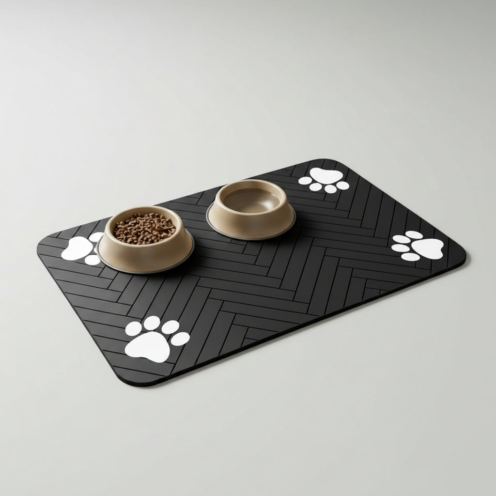 Pet bowl mat